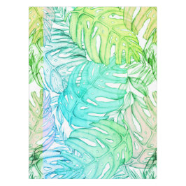Tropische Aquarellfarbe Pastel Monstera Tischdecke