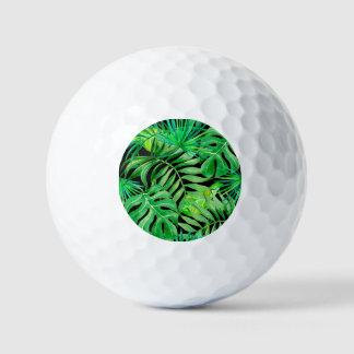 Tropische Aquarellfarben: Nahtlose Eleganz. Golfball