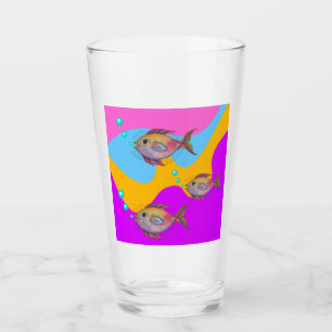 Tropische Aquarellfische Glas