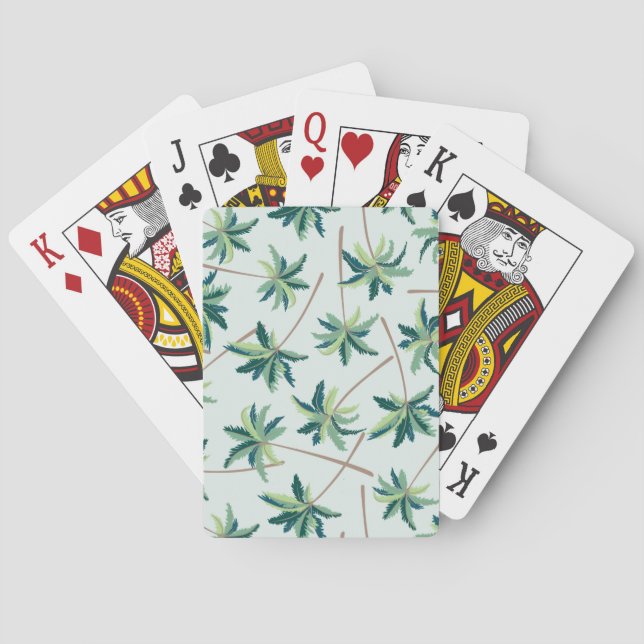 Tropische australische Fuchsschwanz-Palme Spielkarten (Rückseite)