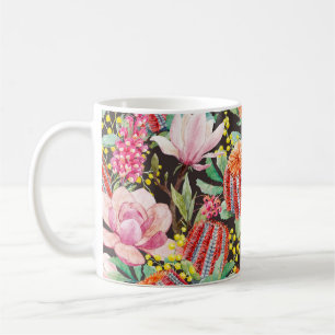Tropische australische Pflanze Bank für Aquarellen Kaffeetasse