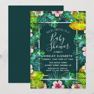 Tropische Babyparty Einladung