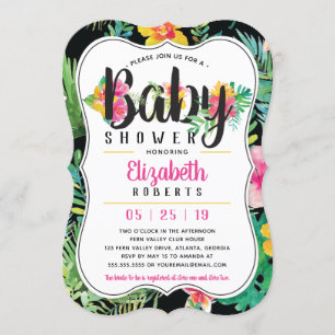Tropische Babyparty-Einladung, Luau Einladung