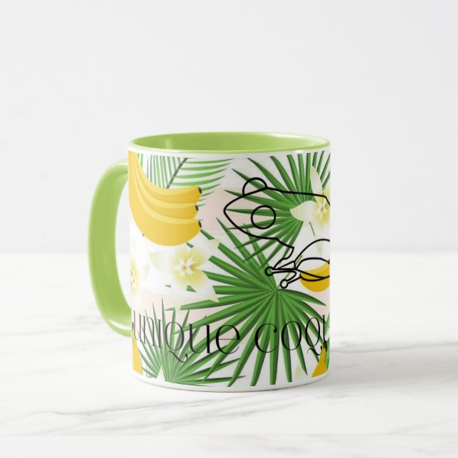 Tropische Banane Tasse (Vorderseite Links)