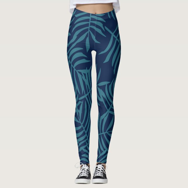 Tropische Banane verlässt hawaiisches Trendy Leggings (Vorderseite)