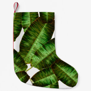 Tropische Bananen-Blätter, Dschungelblätter, nahtl Kleiner Weihnachtsstrumpf