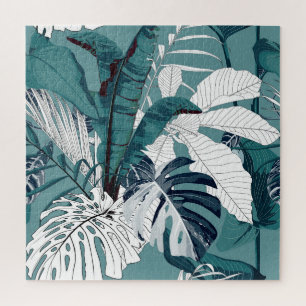 Tropische Bananen Monstera: Moderne Nahtlose.