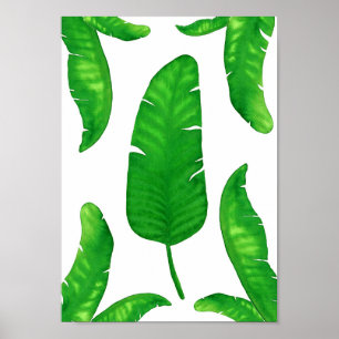 Tropische Bananenpalme-Blätter drucken A4 Wasserfa Poster