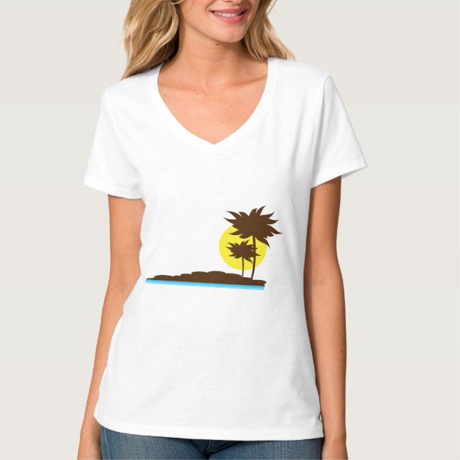 Tropische Bäume T-Shirt (Vorderseite)