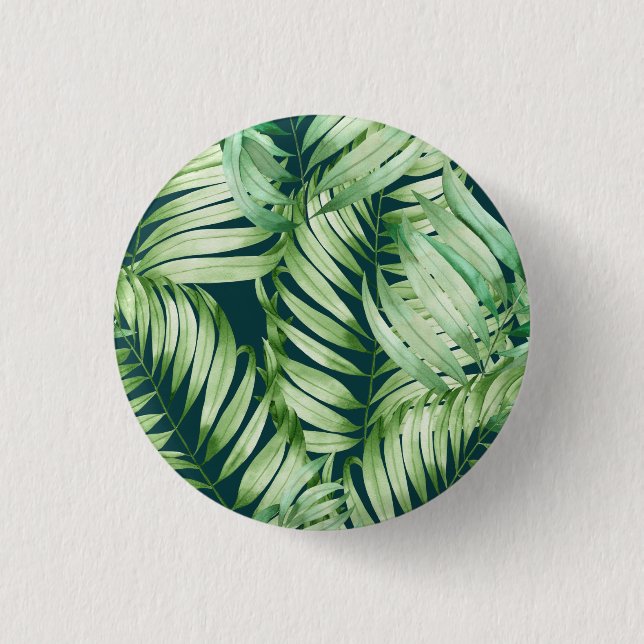 Tropische Baumkunst Button (Vorderseite)