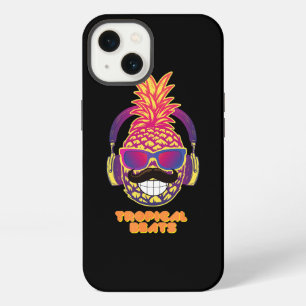 Tropische Beats Ananas DJ Spaß mit Schnurrbart iPhone Hülle