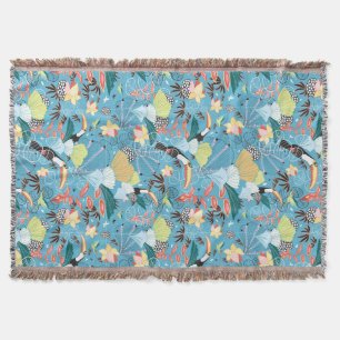 Tropische Beschaffenheit mit Toucans und Kolibris Decke
