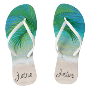 Tropische Bestimmung Personalisiert Flip Flops