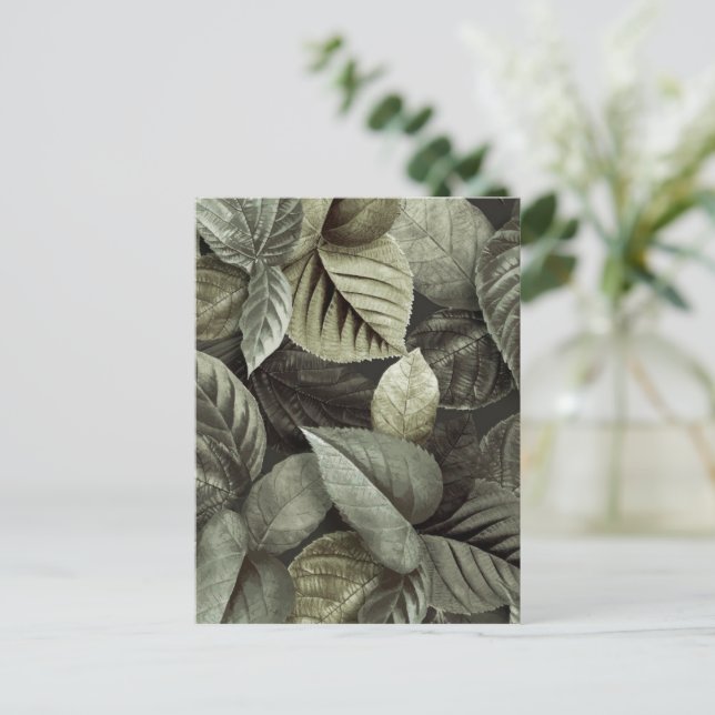 Tropische Blätter 5 Postkarte (Stehend Vorderseite)