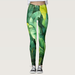 Tropische Blätter Abstrakte Botanische Dschungel N Leggings