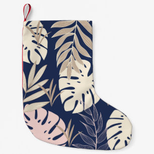 Tropische Blätter: Abstrakte Jungle Print Kleiner Weihnachtsstrumpf
