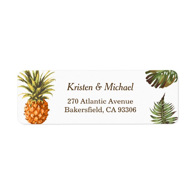 Tropische Blätter Ananas Dekoration Luau Wedding (Vorne)
