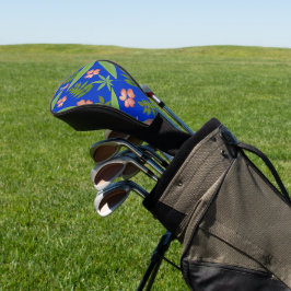 Tropische Blätter auf blau Golf Headcover