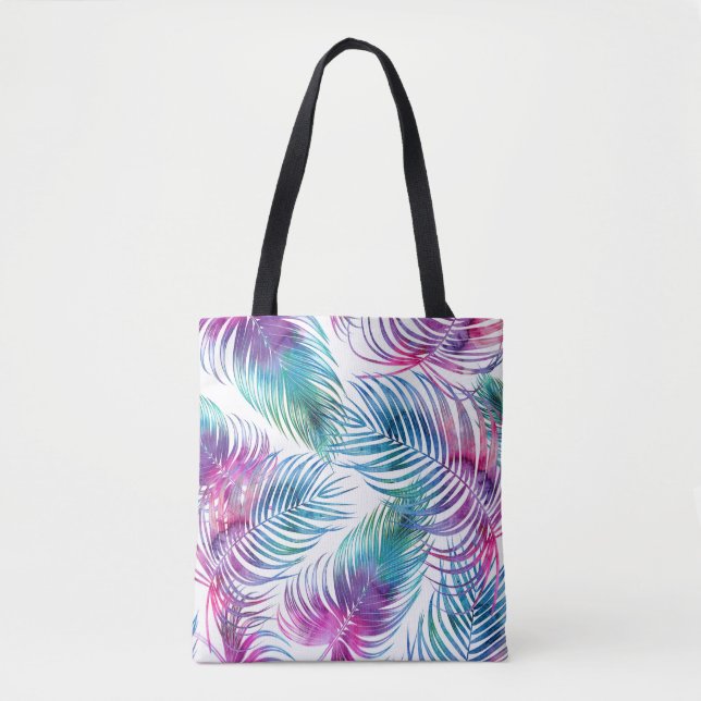 Tropische Blätter aus Palmen, Blumenmuster aus dem Tasche (Vorderseite)