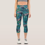 Tropische Blätter aus Palmen, bunte Botanische Fer Capri Leggings<br><div class="desc">Super niedliche,  hochwertige,  komfortable,  hochauflösende Capri-Leggings mit tropischen Palmen-Blätter. Fügen Sie benutzerdefinierten Text,  Monogramm,  etc.,  um zu personalisieren. Ideal zum Arbeiten oder einfach nur zum Hinaushängen.</div>