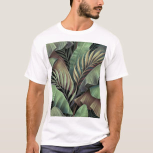 Tropische Blätter aus Palmen, handgezeichnet 3D-Il T-Shirt