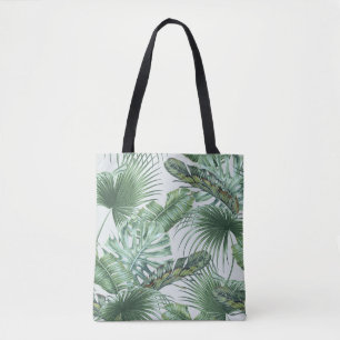 Tropische Blätter aus Palmen, Monstera, Bananenbla Tasche