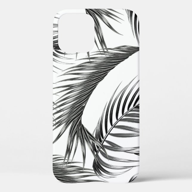 Tropische Blätter aus Palmen, nahtloser Dschungel. Case-Mate iPhone Hülle (Rückseite)
