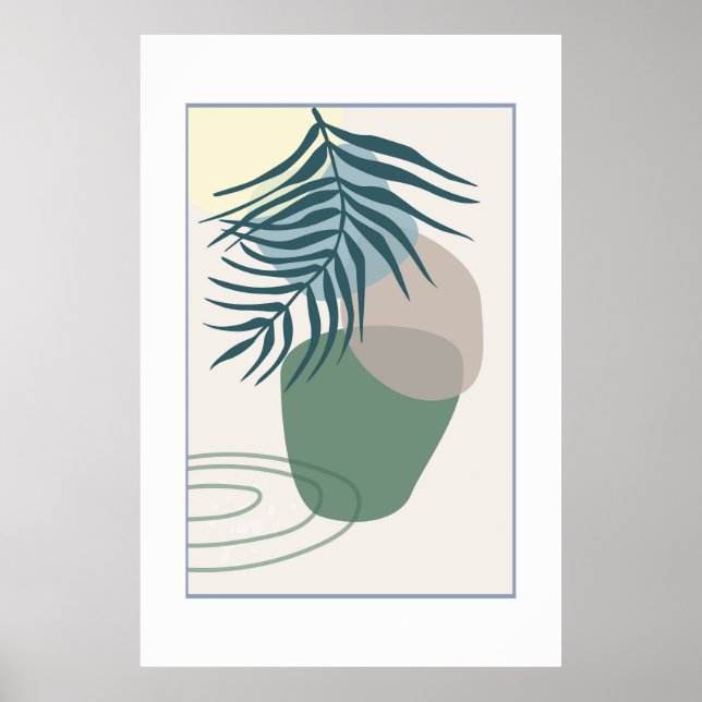 Tropische Blätter aus Palmen Poster (Vorne)