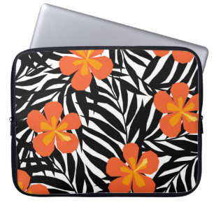 Tropische Blätter aus Palmen, Vintager Aperitif. Laptopschutzhülle