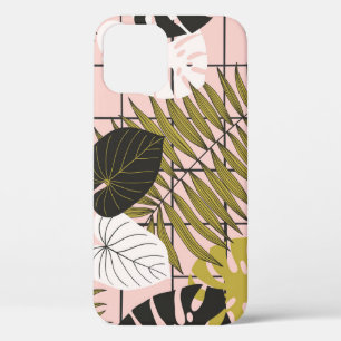 Tropische Blätter, Blume, handgemalte Muster. Case-Mate iPhone Hülle