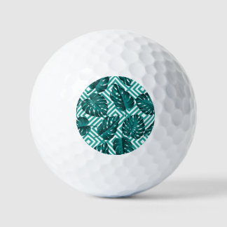 Tropische Blätter: Blumenmuster nahtlos. Golfball