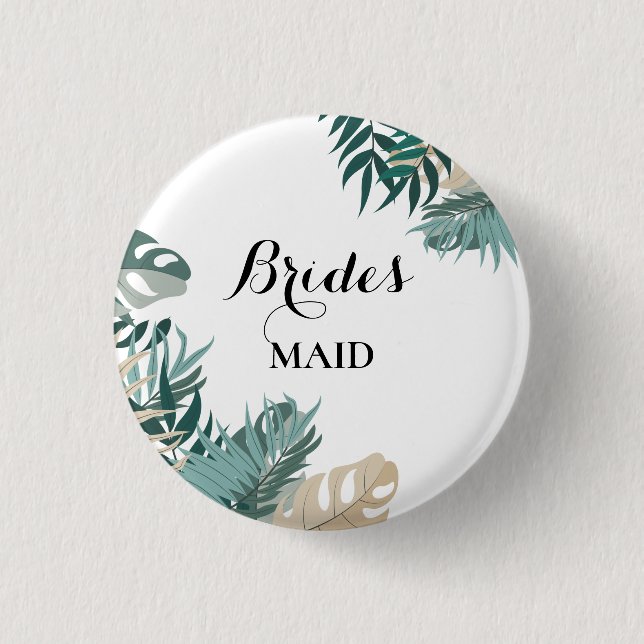 Tropische Blätter Button (Vorderseite)