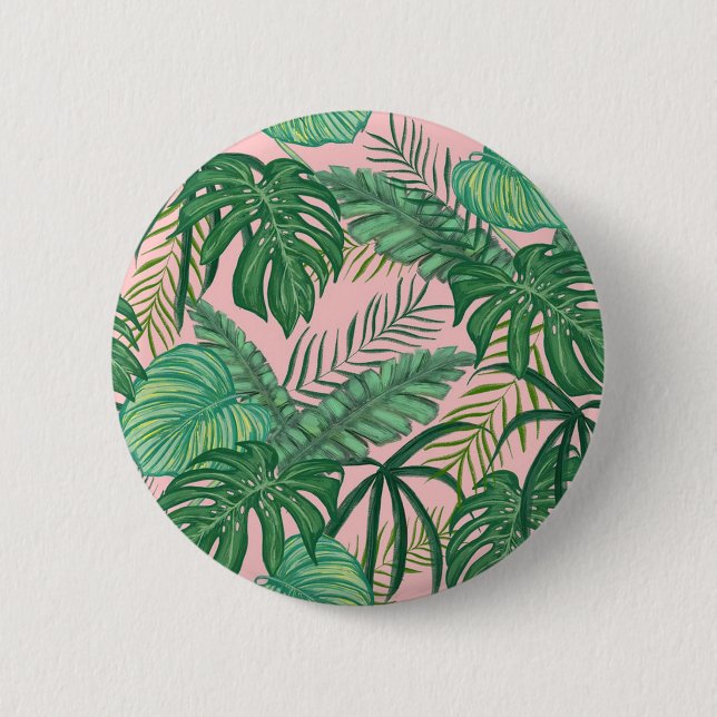 Tropische Blätter Button (Vorderseite)