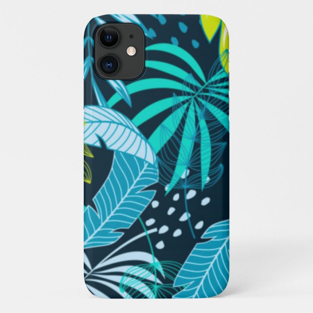 Tropische Blätter Case-Mate iPhone Hülle (Rückseite)