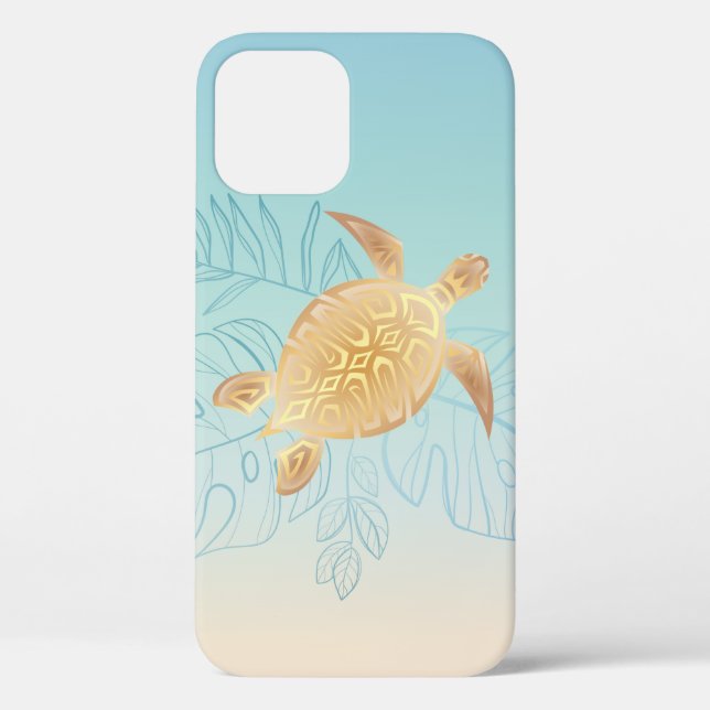 Tropische Blätter der Goldmedaille Case-Mate iPhone Hülle (Rückseite)