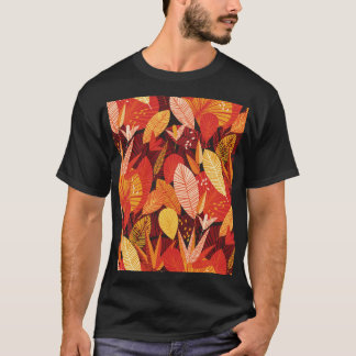 Tropische Blätter: farbenfrohe geometrische Foliag T-Shirt