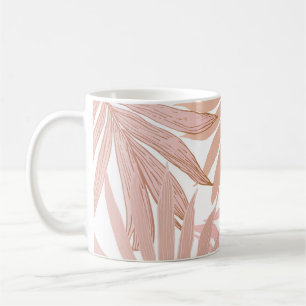 Tropische Blätter: glänzendes Farbverlaufsmuster. Kaffeetasse