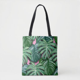 Tropische Blätter, grün und üppig Tasche