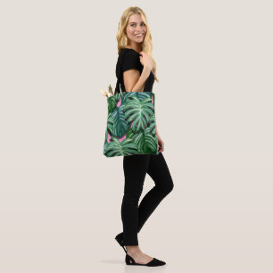Tropische Blätter, grün und üppig Tasche