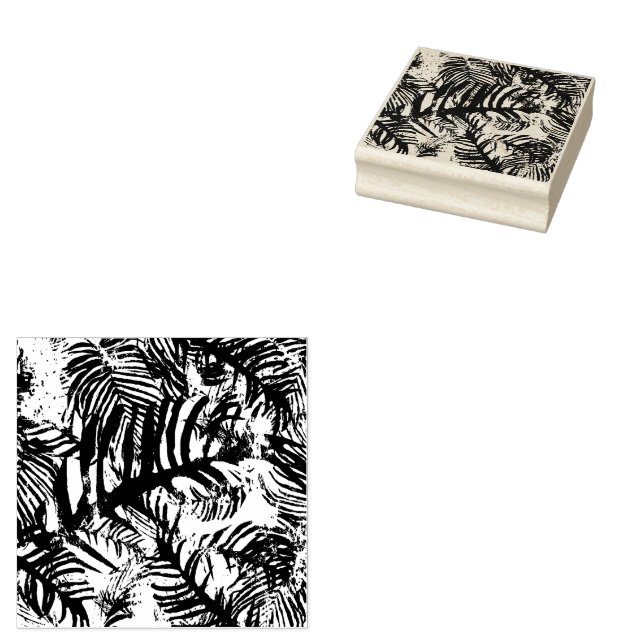 Tropische Blätter Gummistempel (Stempel)