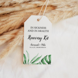 Tropische Blätter Hangover Erholung Kit Gefallen G Geschenkanhänger