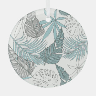 Tropische Blätter: Heller Nahtloser Trend Ornament Aus Glas