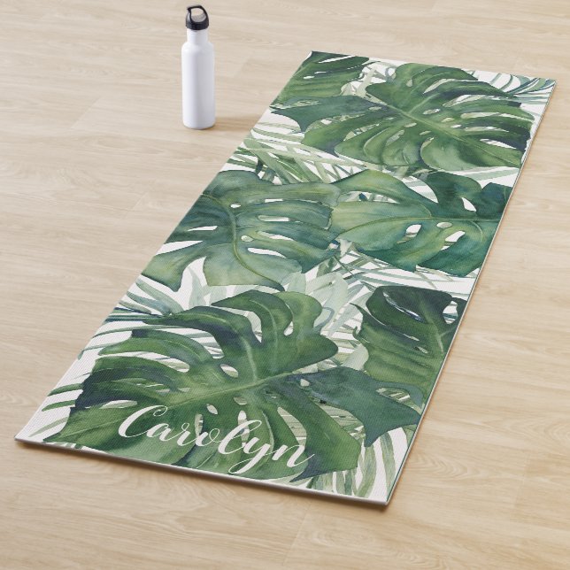 Tropische Blätter Jungle-Pflanze Yogamatte (Beispiel)
