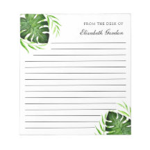 Tropische Blätter Jungle Script Personalisiert Chi