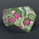 Tropische Blätter Krawatte<br><div class="desc">Tropische Blätter in grün und dunkelrosa auf hellgrau (oder irgendeine Farbe, die Sie wählen), ist diese Männer Nackenschleife cool für das Büro, eine Nacht auf der Stadt, eine Hochzeit, für den Bräutigam oder Trauzeuge oder als Geschenk für Ihren Mann, Vater, Bruder oder besten Freund. Machen Sie eine Aussage! Mehr Designs...</div>