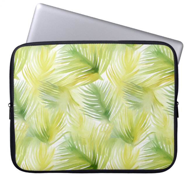 Tropische Blätter Laptopschutzhülle (Vorderseite)