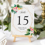 Tropische Blätter Luau Wedding Tischnummer<br><div class="desc">Tropical Floral Luau Hochzeit Tischnummer Card. (1) Bitte passen Sie diese Vorlage einzeln an (z.B. von Nummer 1 bis xx) und fügen Sie jede Zahlenkarte separat in Ihren Warenkorb ein. (2) Für weitere Anpassungen klicken Sie bitte auf den Link "Weiter anpassen" und verwenden Sie unser Designwerkzeug, um diese Vorlage zu...</div>