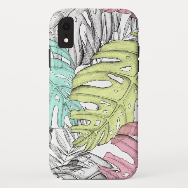 Tropische Blätter Mode Case-Mate iPhone Hülle (Rückseite)