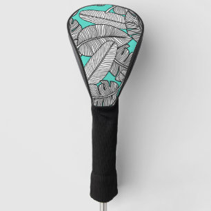 Tropische Blätter Monstera Golfkopfabdeckung Golf Headcover