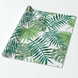 Tropische Blätter Palm Greenery Wrapping Paper Geschenkpapier